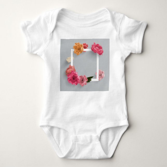 Body Para Bebê Quadro da Flor (Frente)