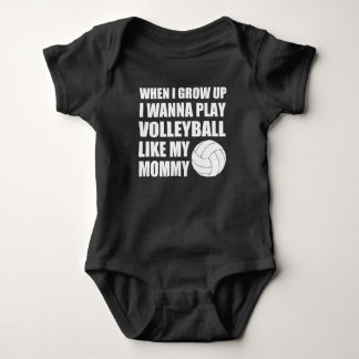 BODY PARA BEBÊ QUANDO CRESCER QUERO JOGAR VOLLEYBALL COMO MAMÃES