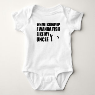 BODY PARA BEBÊ QUANDO CRESCER QUERO PEIXE COMO O MEU TIO