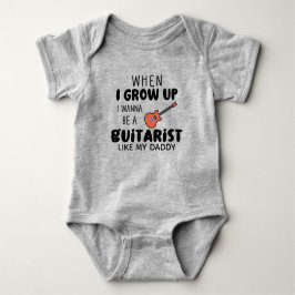 Body Para Bebê Quando crescer, quero ser guitarrista como o meu P