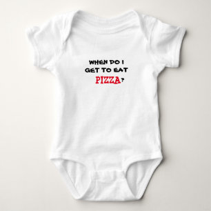 Body Para Bebê QUANDO EU CONSEGUIR COMER A PIZZA onsie.