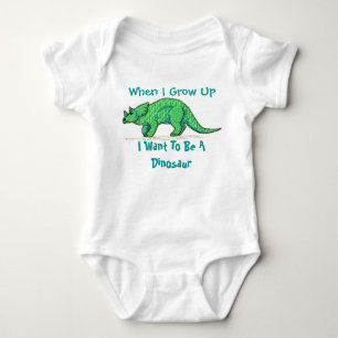 Body Para Bebê Quando eu crescer, quero ser um dinossauro