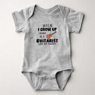 Body Para Bebê Quando Eu Crescer Quero Ser um Guitarrista Como Me
