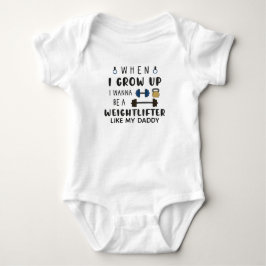 Body Para Bebê Quando Eu Crescer Quero Ser um Levantador de Peso 