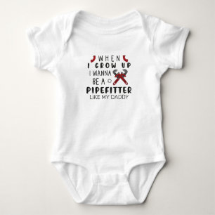 Body Para Bebê Quando eu crescer, quero ser um Pipefitter como o 