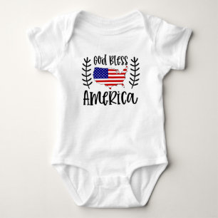 Body Para Bebê Quarta América do Deus abençoe