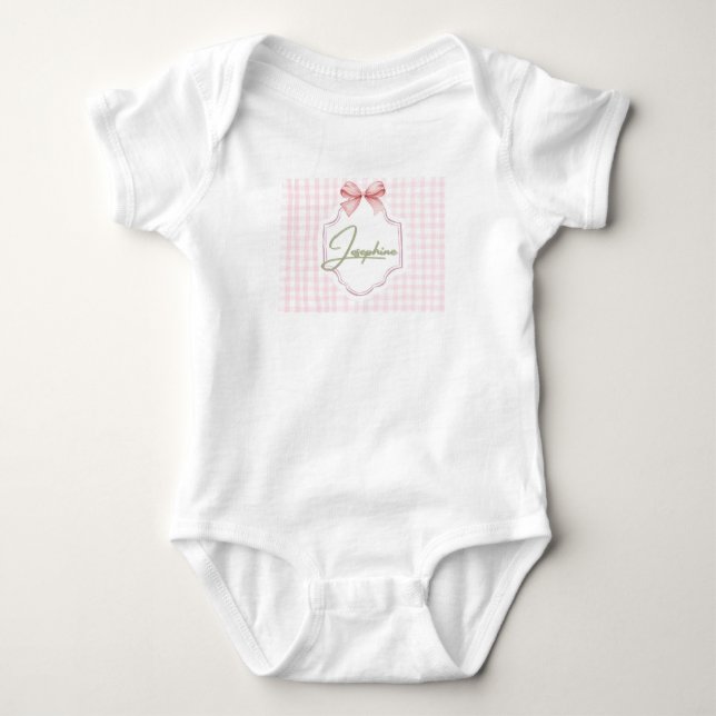 Body Para Bebê Quarto Personalizado para Menina Josephine com Gin (Frente)