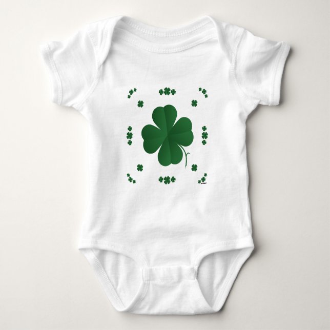 Body Para Bebê Quatro Clovers Folha (Frente)