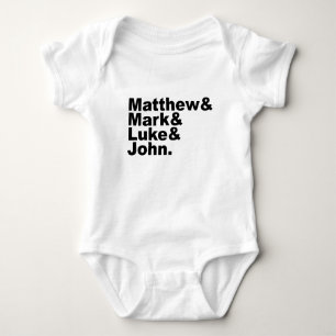 Body Para Bebê Quatro Evangelhos - Matthew & Mark & Luke & John B