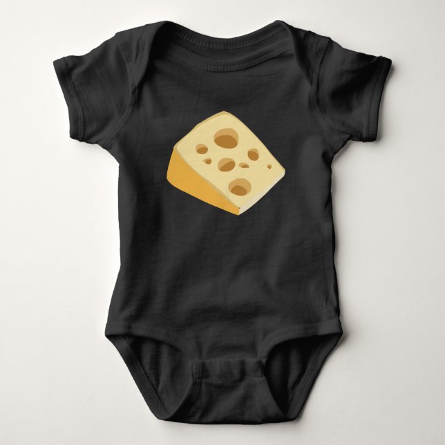 Body Para Bebê Queijo com Comida fedorento (Frente)