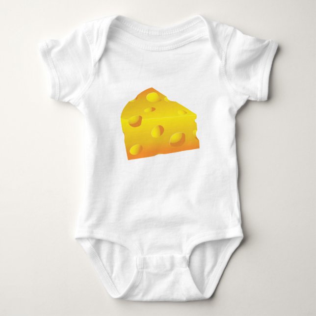 Body Para Bebê Queijo liso: ADICIONE SEU PRÓPRIO TEXTO (Frente)