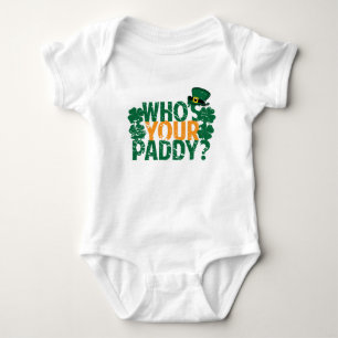Body Para Bebê Quem é sua almofada? O dia de St Patrick engraça
