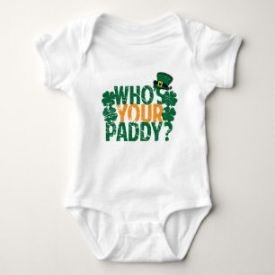 Body Para Bebê Quem é sua almofada? O dia de St Patrick engraçado