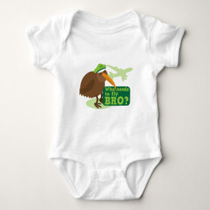 Body Para Bebê Quem precisa de voar o bro? humor do pássaro do
