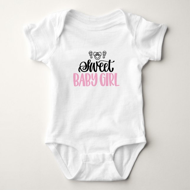 Body Para Bebê Querida Menina Doce (Frente)