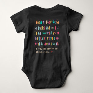 Body Para Bebê Querida pessoa atrás de mim T-Shirt