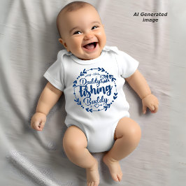 Body Para Bebê Querido Amigo de Papai na Pesca | Azul Unisex