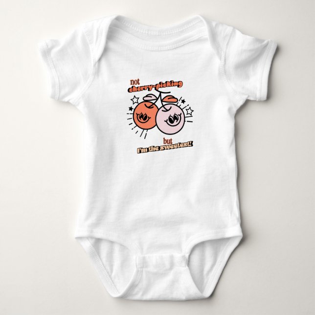 Body Para Bebê Querido Cereja Querida (Frente)