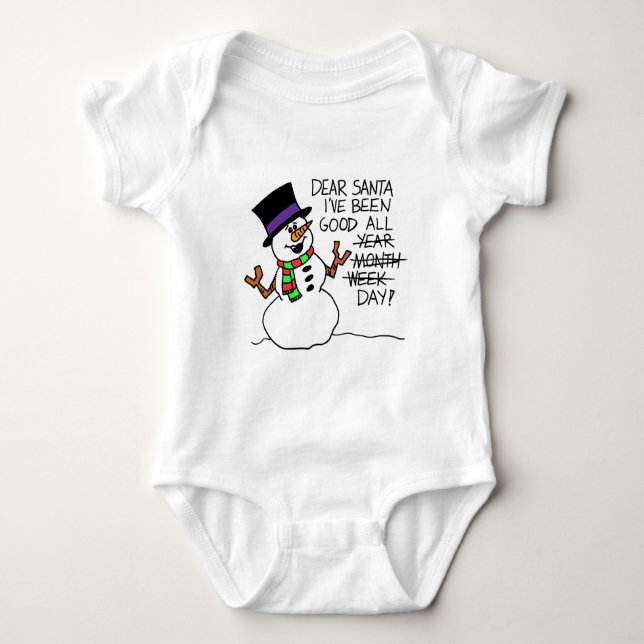 Body Para Bebê Querido Papai Noel Bom o Dia Todo (Frente)