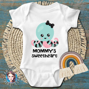 Body Para Bebê Querido Polvo Kawaii da Mamãe