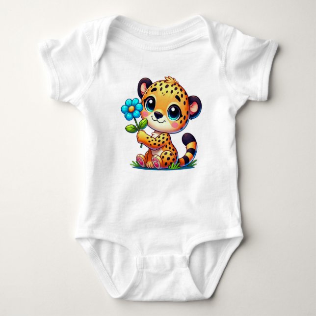 Body Para Bebê Quic Cheetah Baby Bodyfatos (Frente)