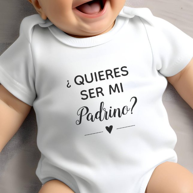 Body Para Bebê Quieres Ser Mi Padrino Proposta Goddad (Criador carregado)