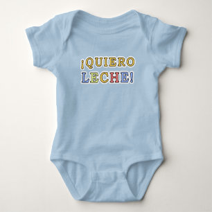 Body Para Bebê Quiero Leche Español eu quero espanhóis do leite
