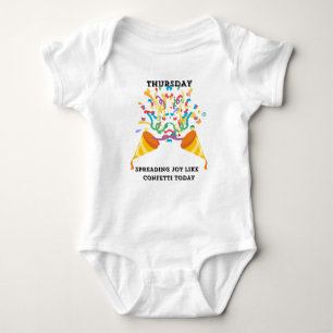 Body Para Bebê "Quinta-feira Espalhando Joy T-Shirt