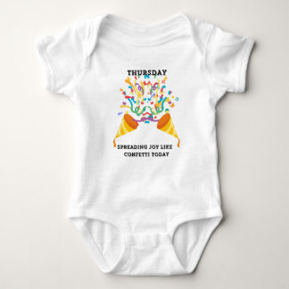 Body Para Bebê "Quinta-feira Espalhando Joy T-Shirt