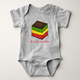 Body Para Bebê R é para o Rainbow Italiana Seven Layer Cookie ABC