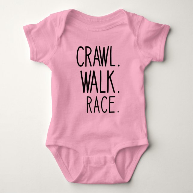 Body Para Bebê Raça de Caminhada, Bebê Raciante (Frente)