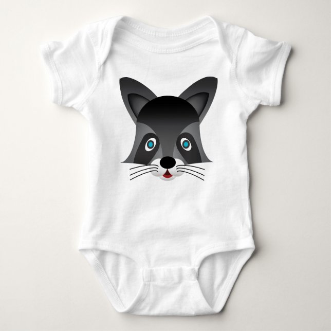 Body Para Bebê Raccoon - Bebê Jersey Bodycase (Frente)