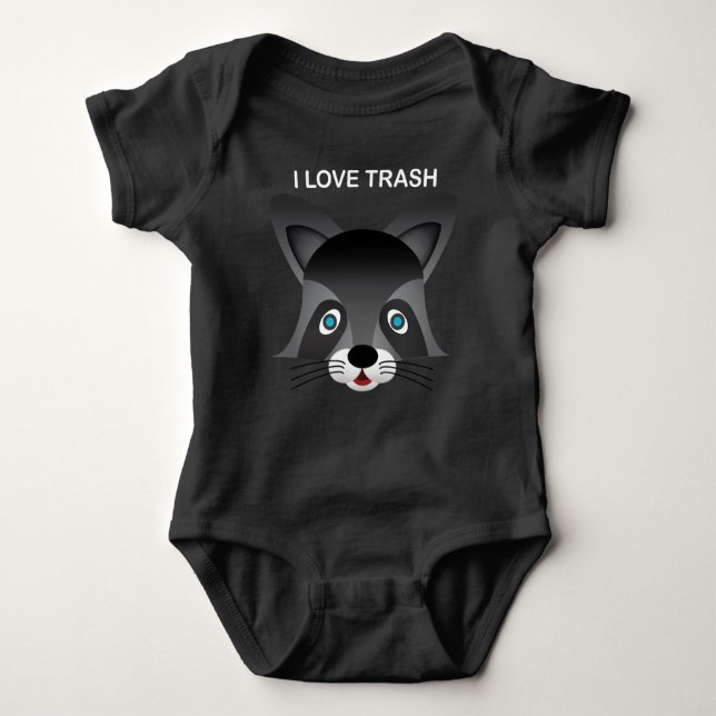 Body Para Bebê Raccoon - Bebê Jersey Bodycase (Frente)