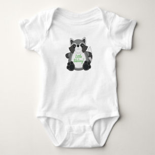 Body Para Bebê Raccoon Chá de fraldas Green