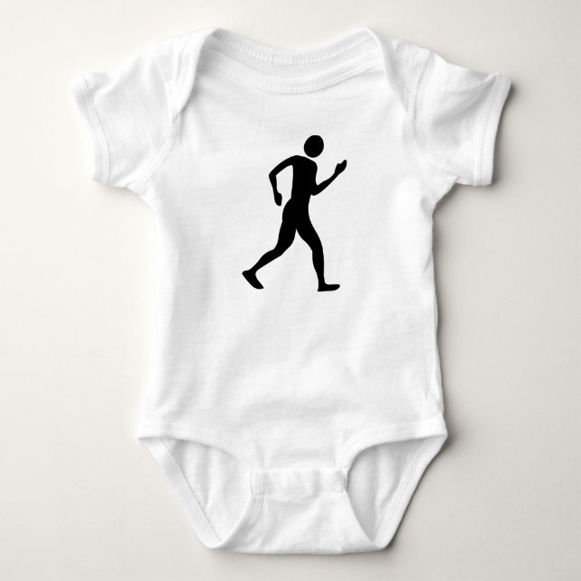 Body Para Bebê Racewalk - preto (Frente)