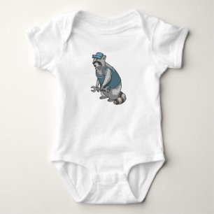 Body Para Bebê Racoon como artesão de Wrench