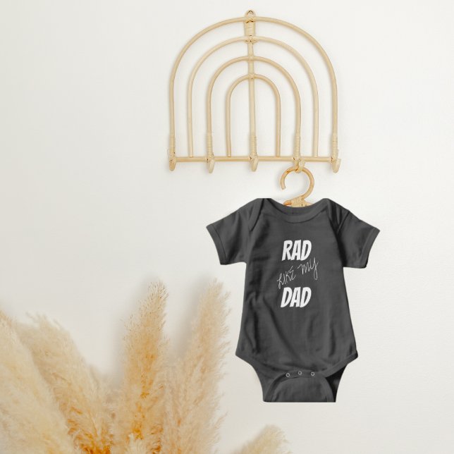 Body Para Bebê Rad como meu pai Unisex (Criador carregado)