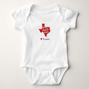 Body Para Bebê Raider Vermelho e Preto Lar Doce Lar Texas