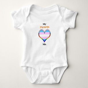 Body Para Bebê Rainbow Heart Baby Bodyfit