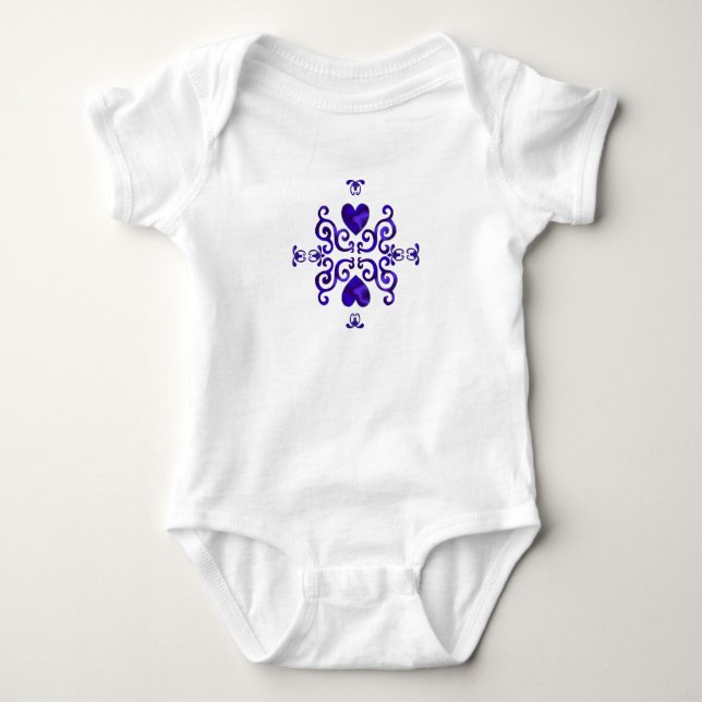 Body Para Bebê Rainbow Heart e Lily (Frente)