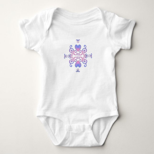 Body Para Bebê Rainbow Heart e Lily (Frente)