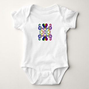 Body Para Bebê Rainbow Heart e Lily