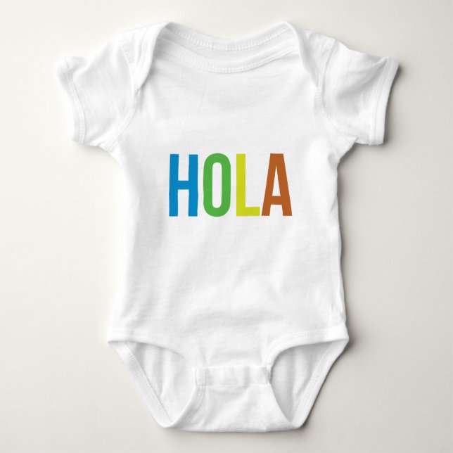 Body Para Bebê Rainbow Hola (Frente)