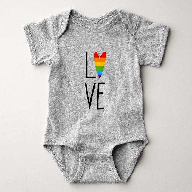 Body Para Bebê Rainbow Love (Frente)