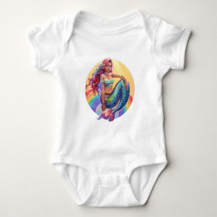Body Para Bebê Rainbow Mermaid