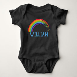Body Para Bebê Rainbow Personalizado Bebê Jérsei Bonito