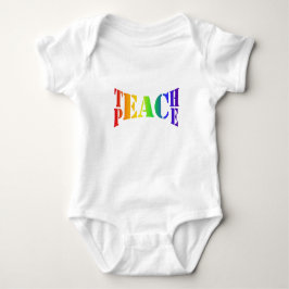 Body Para Bebê Rainbow Teach Peace