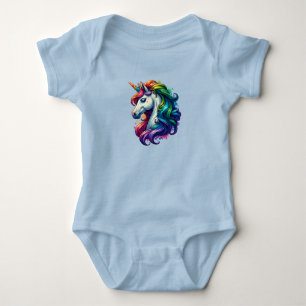 Body Para Bebê Rainbow Unicorn baby suite