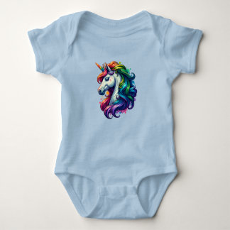 Body Para Bebê Rainbow Unicorn baby suite