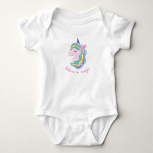 Body Para Bebê Rainbow Unicorn Festa de aniversário Baby